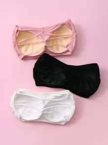 Conjunto de 3 Tubo Bralettes de punto acanalado para chicas adolescentes - Multicolor - Ver 2