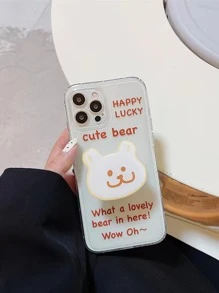 Funda para móvil con estampado de letra con agarre de teléfono sobresaliente - Multicolor - Ver 3