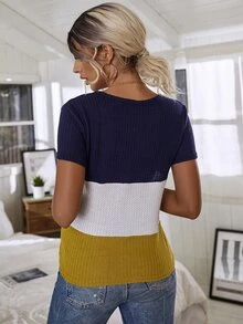 Áo thun nữ Khối Màu Giải trí - Nhiều màu - Xem 2