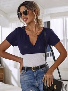 Áo thun nữ Khối Màu Giải trí - Nhiều màu - Xem 5