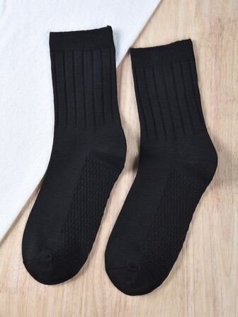 Hombres Calcetines de tripulación unicolor minimalista