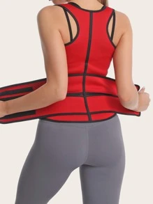 Entrenador De Cintura Corsé Cinturón De Entrenamiento Corporal Chaleco Modelador De Abdomen Faja Entrenador De Cintura Corsé - Rojo - Ver 4