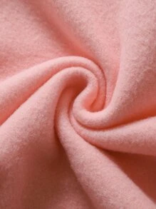 SHEIN EZwear Hoodie Khối màu Dây rút Túi - Hồng - Xem 5