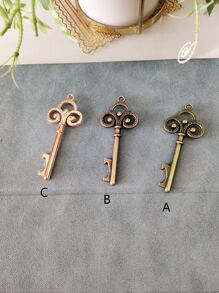 1入復古金屬鑰匙造型開瓶器，創意省力瓶蓋拆卸器，適用於新房落成、婚禮和派對紀念品，開瓶器，啤酒，罐頭開啟器 - 彩色 - 查看 6