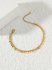 Women's Fashion Disc Decor Bracelet, Suitable For Daily Wear