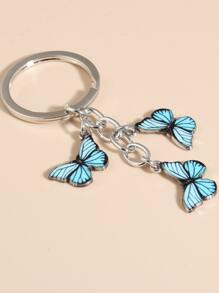 优雅蝴蝶吊饰钥匙扣，适合礼物、钱包、书包、背包和挎包，汽车配件，书包吊饰，背包，适合学校 - 彩色 - 查看 2