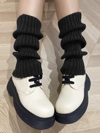 1pair Solid Leg Warmers