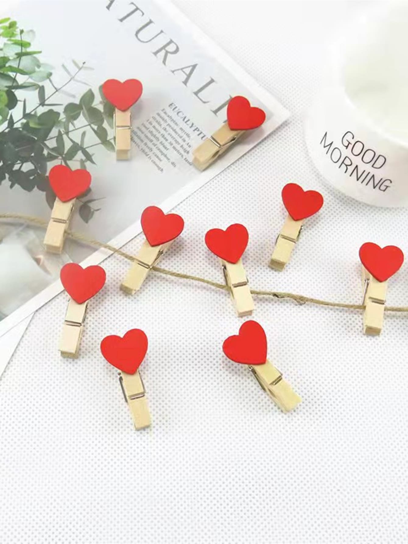 2022 New 10Pcs/Set Wooden Clips Heart Pegs Clothespin DIY Cute Wedding Decor Craft Pegs Clothespin