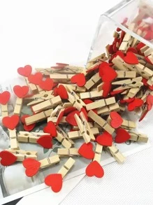 2022 New 10Pcs/Set Wooden Clips Heart Pegs Clothespin DIY Cute Wedding Decor Craft Pegs Clothespin
