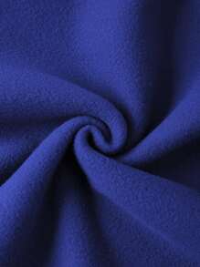 SHEIN EZwear Drawstring Kangaroo Pocket Drop Shoulder Thermal Lined Hoodie - Royal Blue - View 3