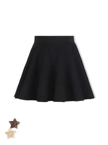 Tween Girl 1pc Solid Flare Skirt - Black - View 2