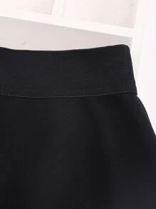 Tween Girl 1pc Solid Flare Skirt - Black - View 4