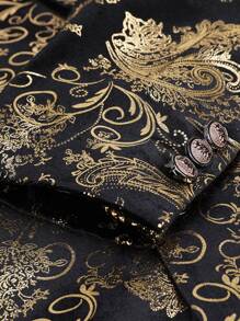 CLOUDSTYLE Men Lapel Collar Paisley Print Blazer - Multicolor - View 7