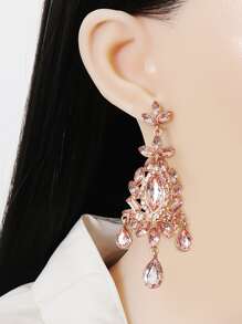 juran Hoa tai thả trang trí rhinestone - Hồng - Xem 4