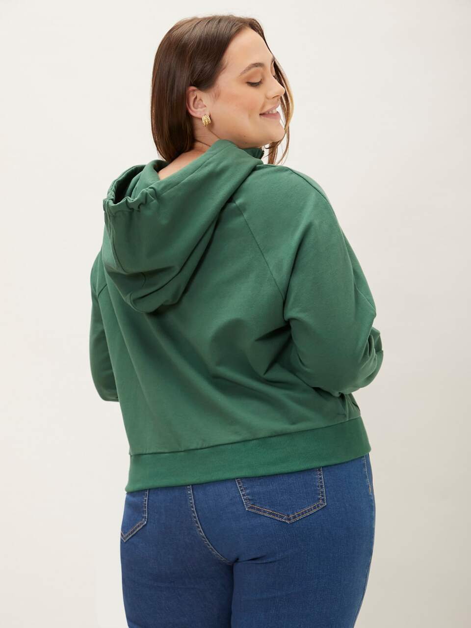 Plus Size Drawstring Sweatshirt