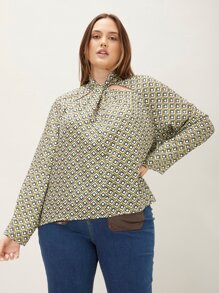 MOTF PREMIUM Top con estampado geométrico girante - Multicolor - Ver 8