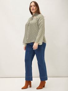 MOTF PREMIUM Top con estampado geométrico girante - Multicolor - Ver 11