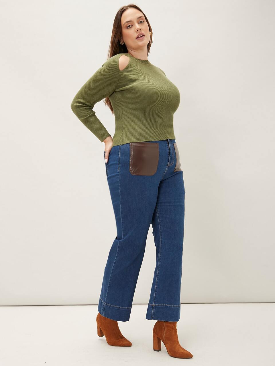 MOTF PLUS WOOL-MIX SLIM SWEATER