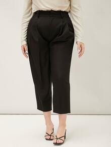 MOTF PREMIUM PLUS VISCOSE CROPPED TAILORED TROUSERS - Black - View 10