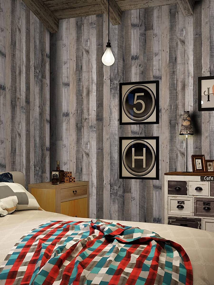 Giấy dán tường hoa văn bằng gỗ 1roll - Nhiều màu - Xem 1