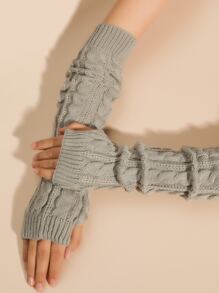 Guantes largo tejido - Gris Claro - Ver 3