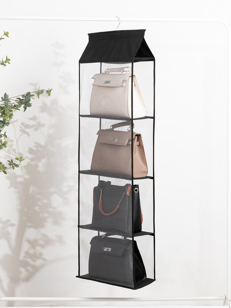 1pc Hanging Bag Storage Bag - Black - View 3