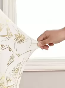 1入/4入/6入金壓幾何圖案椅套，高彈性防塵餐椅套，適用於餐廳，旅館，黑色，白色 - 彩色 - 查看 5