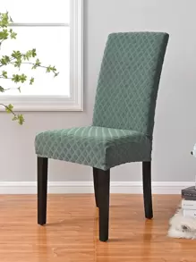 1入/4入/6入華麗織花餐椅套，高彈性防塵廚房裝飾椅套，適用於旅館、餐廳、派對 - 綠色 - 查看 1