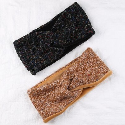 2pcs Knot Decor Hair Band
