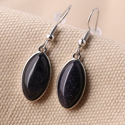 Gemstone Drop Earrings