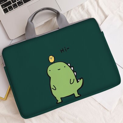 14 Inch Cartoon Dinosaur Print Laptop Bag