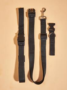 1set Solid Color Pet Leash - Black - View 2