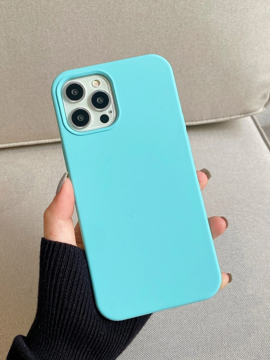 Plain Silicone Phone Case - Blue - View 1
