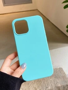 Plain Silicone Phone Case - Blue - View 2
