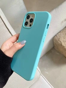 Plain Silicone Phone Case - Blue - View 4
