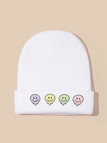 卡通圖案豆豆帽 - 白色 - 查看 1