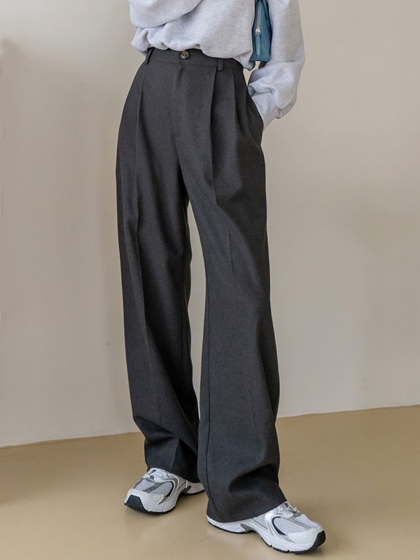 Dazy-Less Pantaloni drepți de culoare solidă, stil business, casual, pentru femei, pantaloni eleganți