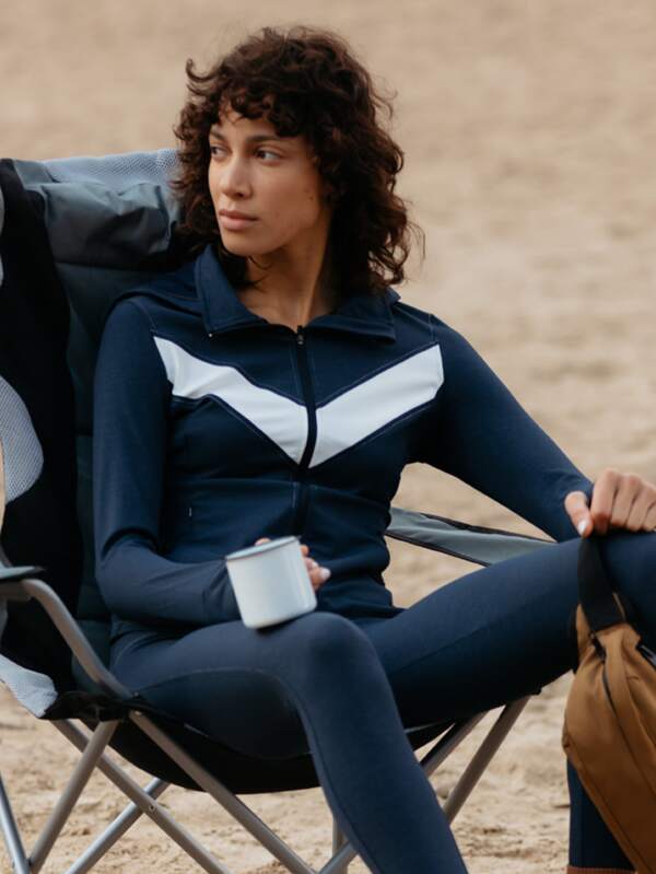 SHEIN COLOURBLOCK THUMBHOLES SPORTS JACKET