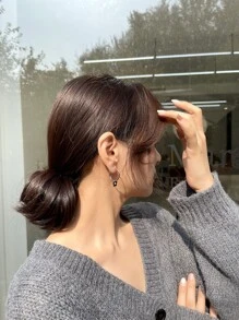 DAZY 花朵装饰耳坠 情人节、妈妈、母亲、母亲节、礼物 - 銀色 - 查看 4