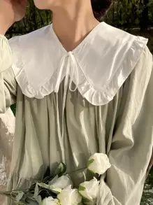 DAZY Solid Faux Dickey Collar Valentines