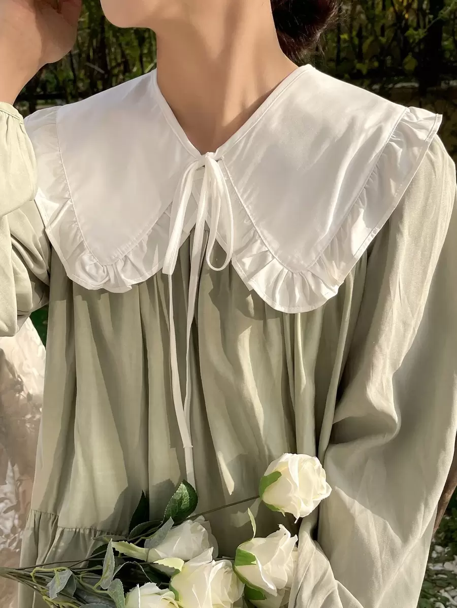 DAZY Solid Faux Dickey Collar Valentines