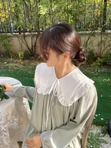 DAZY Solid Faux Dickey Collar Valentines