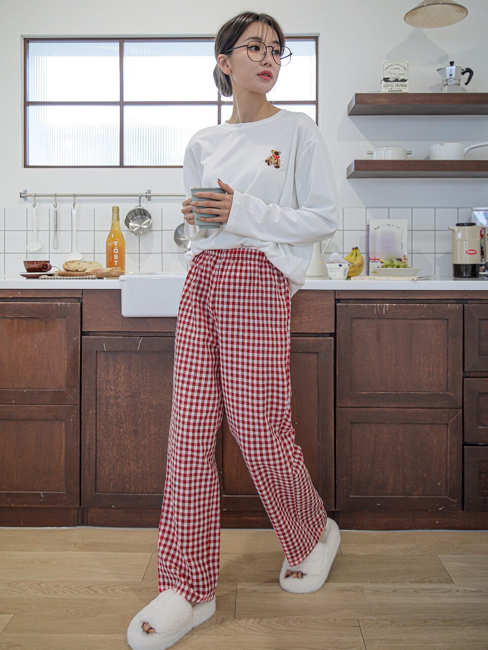 Bear And Gingham PJ Set, Fall Winter Clothes