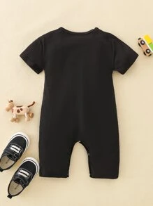 Baby Colorblock Patched Pocket Jumpsuit