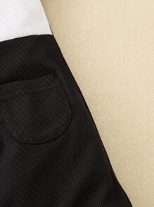Baby Colorblock Patched Pocket Jumpsuit