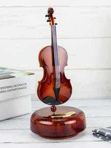 1pc Violin Music Box Creative Artware Gift - Multicolor - View 2