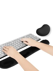 2pcs Plain Wrist Rest Set - Black - View 5