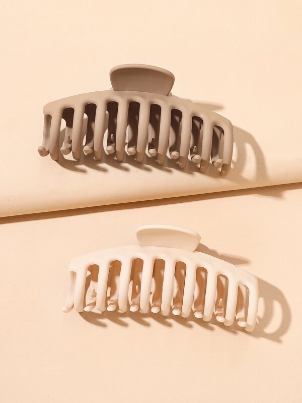 2pcs Matte Milk Coffee Color Hair Clips With Dragon Shape Design Casual Hair Claws Claw Clips Hair Jaw Clip Hair Clamps Hair Clutch Hair Claw Clip, School Stuff, College Fall Winter Hair Accessories For Women For Vacation Outfits Woman Summer Outfits, Festival, Party
