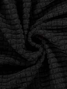 Plain Stretchy Chair Cover - Black - View 2