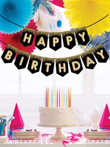 1set Slogan Graphic Pull Flag - Multicolor - View 2